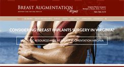 Desktop Screenshot of breastaugmentationvirginia.com