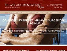 Tablet Screenshot of breastaugmentationvirginia.com